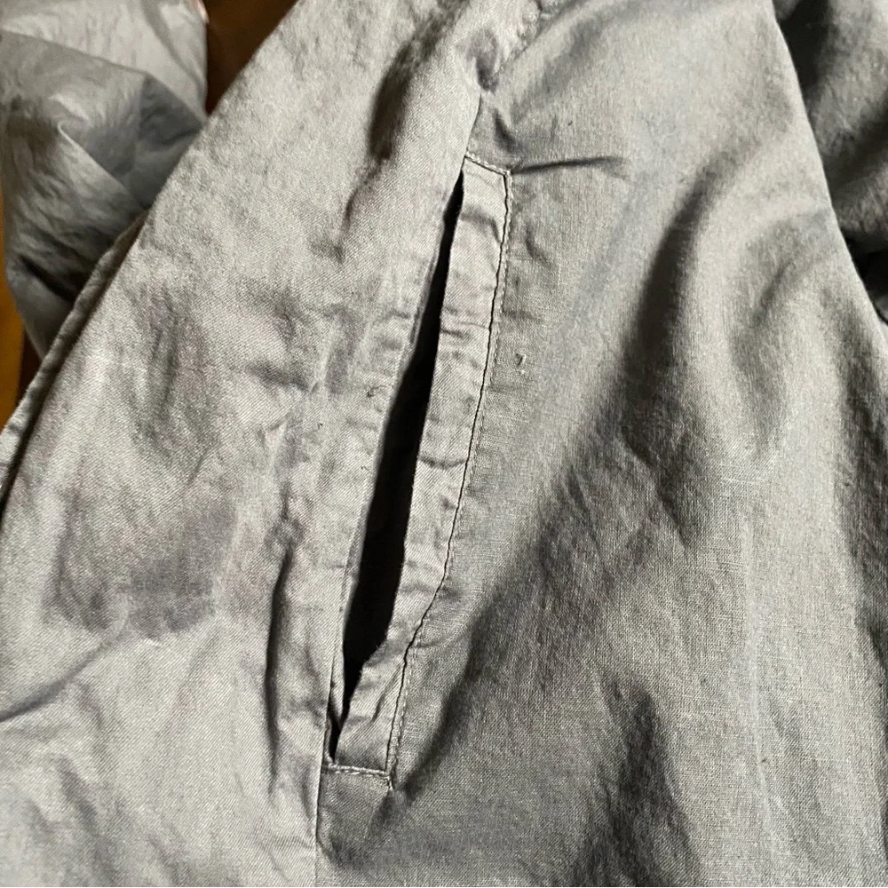 Monarchy Men’s Gray Cotton Metal Canvas Button Jacket Pockets Lined Y2K Size XL - Picture 7 of 14